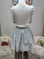 Blue Striped Mini Skirt