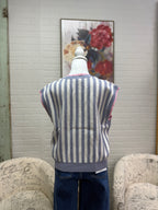 Cloudberry Striped Sleeveless Sweater