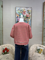 Red Short Sleeve Button Down