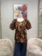 Fall Leaf Button Down Blouse
