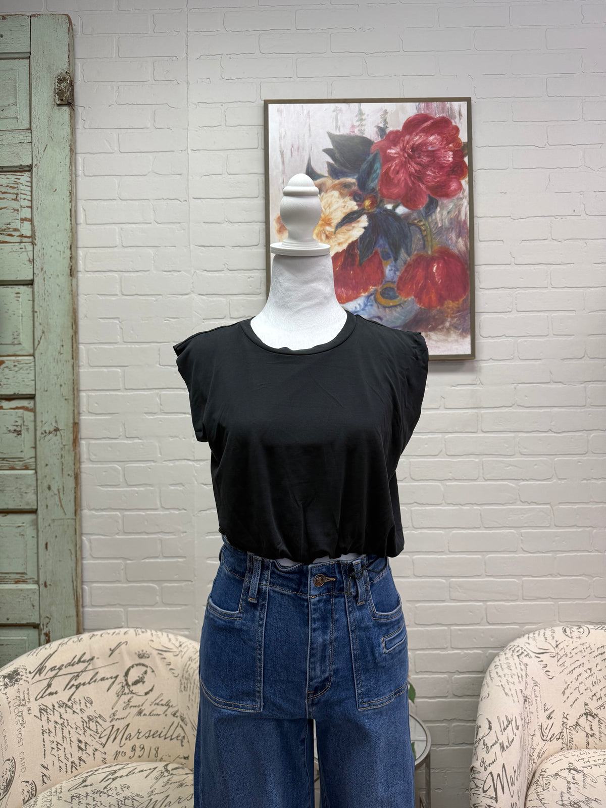 Black Bubble Top