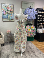 Watercolor Floral Midi Dress