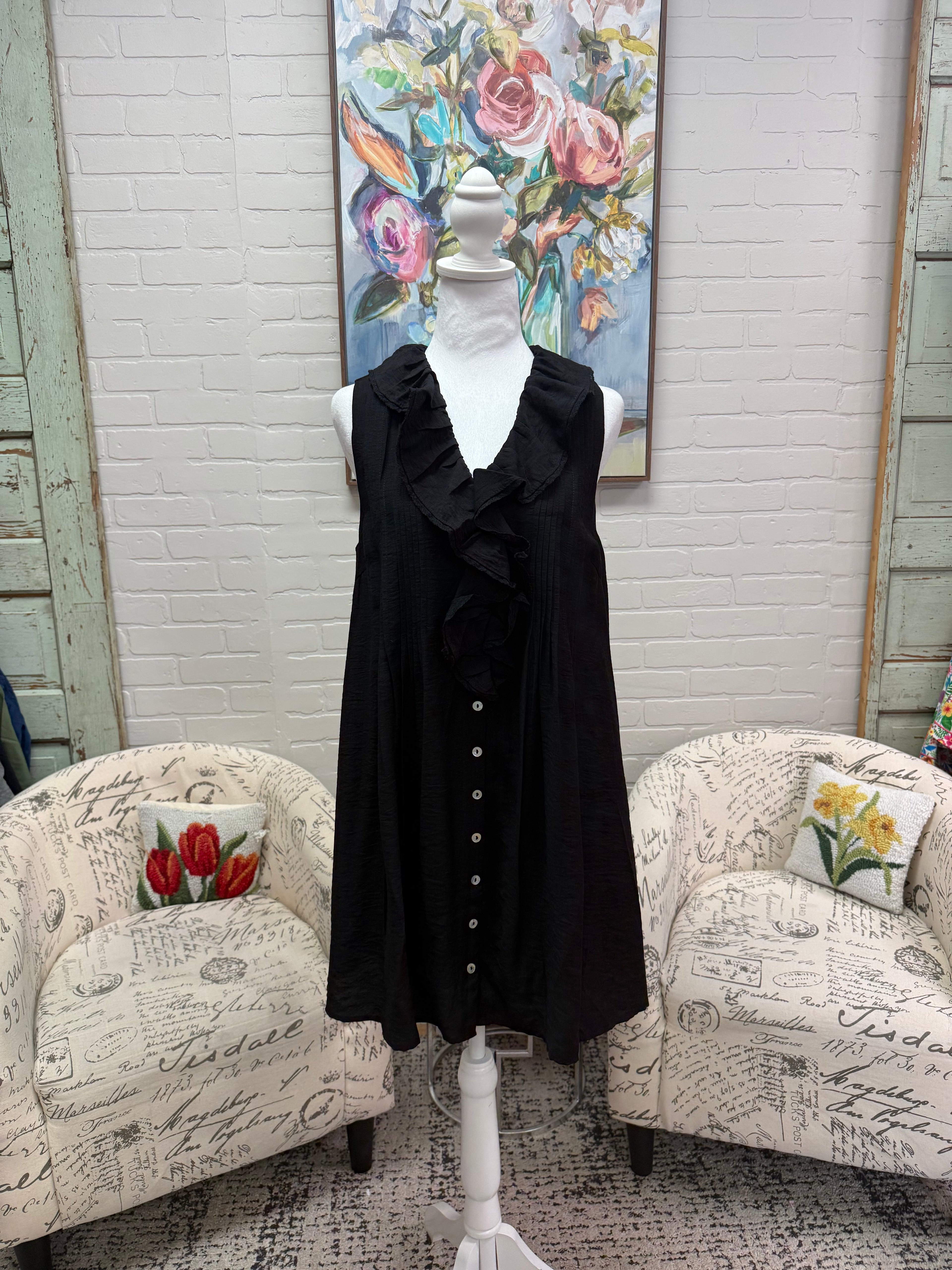 Black Pintuck Dress