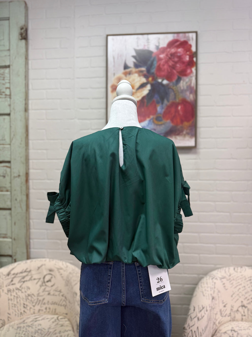Hunter Green Bubble Top