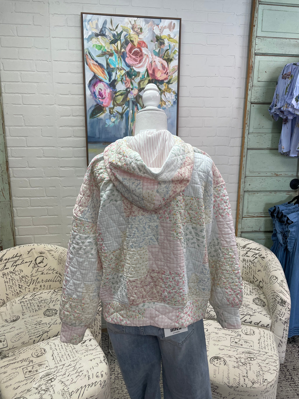 Floral Quilted Sweatshirt