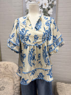 Blue Paisley Top
