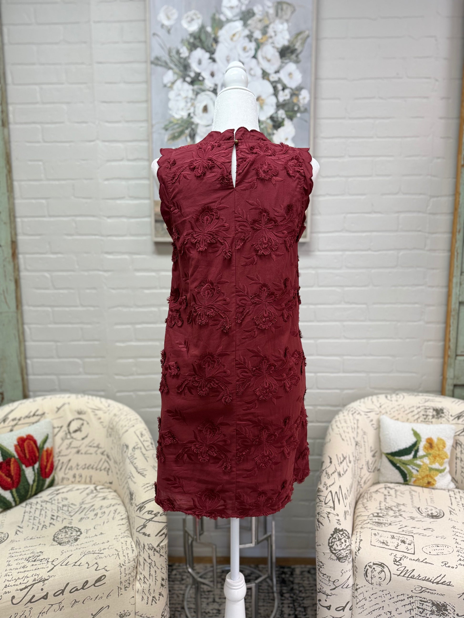 Burgundy Mini Dress