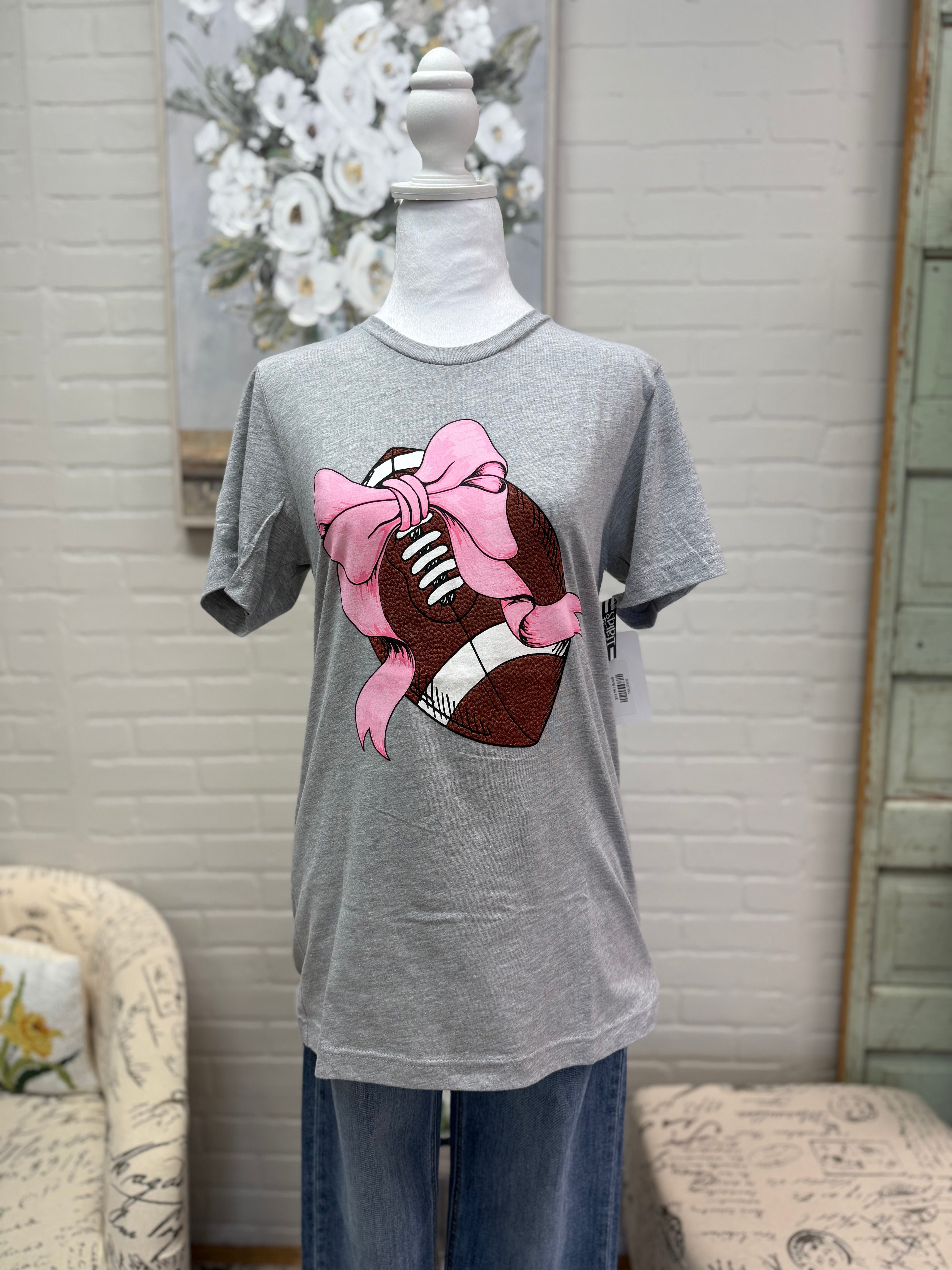 Football Bow Tee