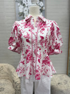 Fuchsia Floral Top