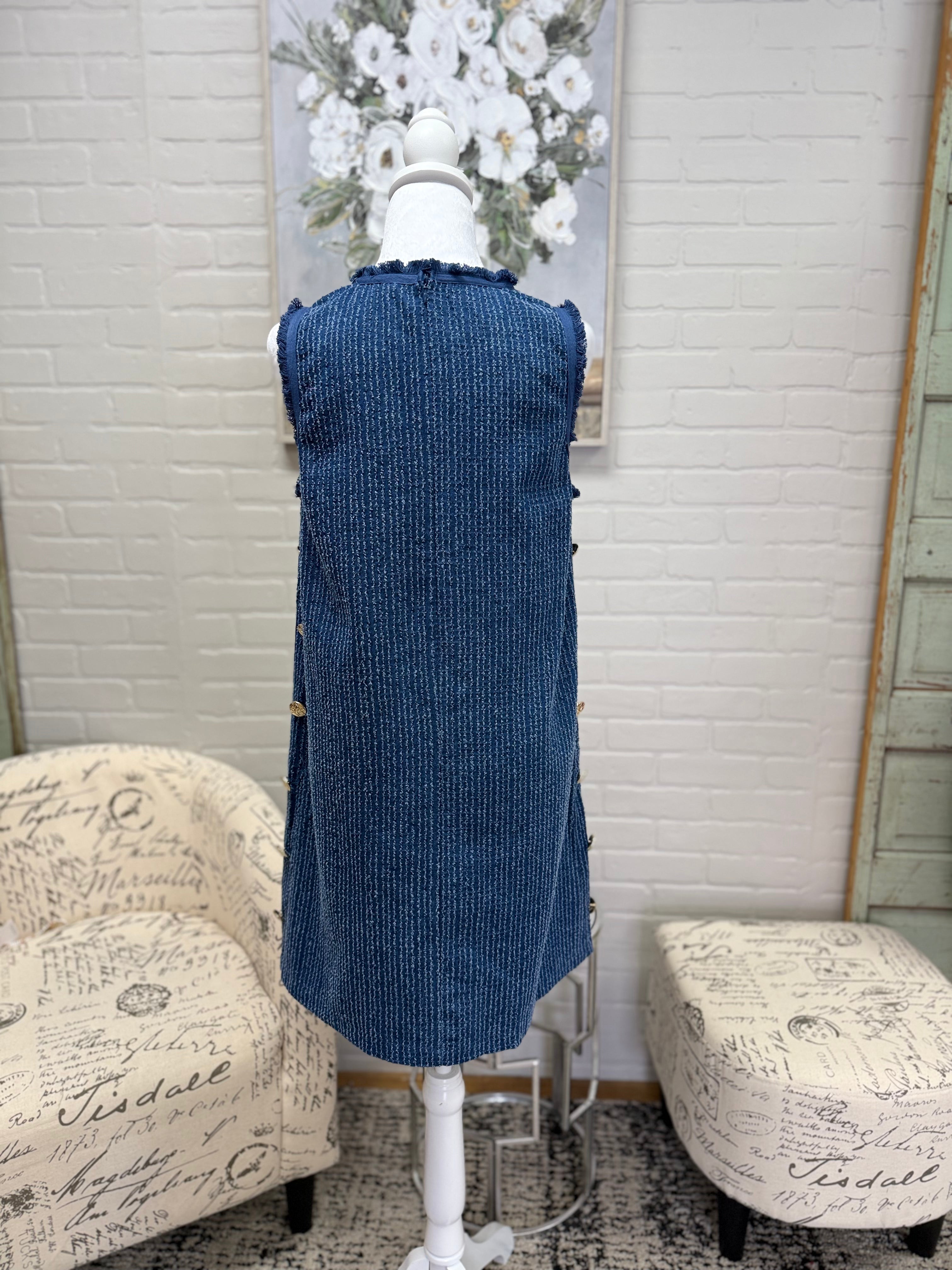 Distressed Denim Dress