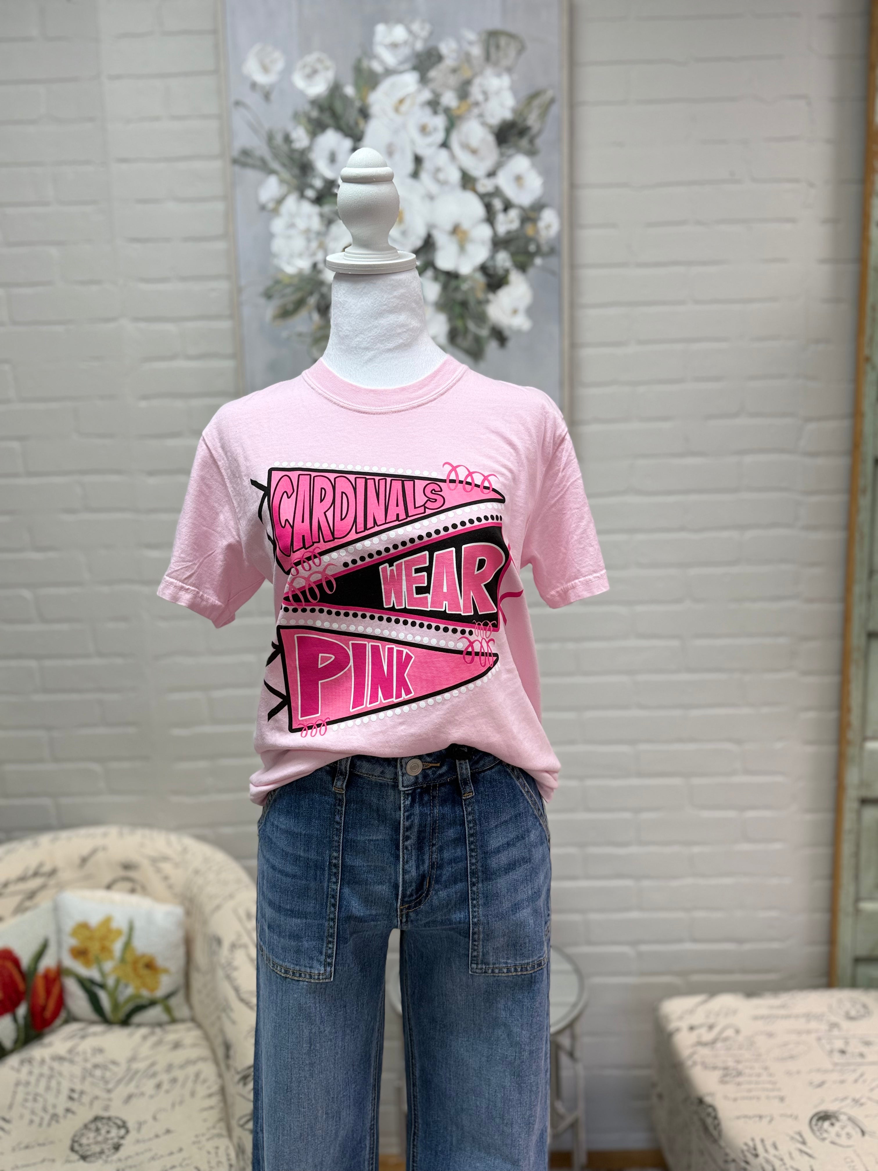 Cardinals Wear Pink Tee