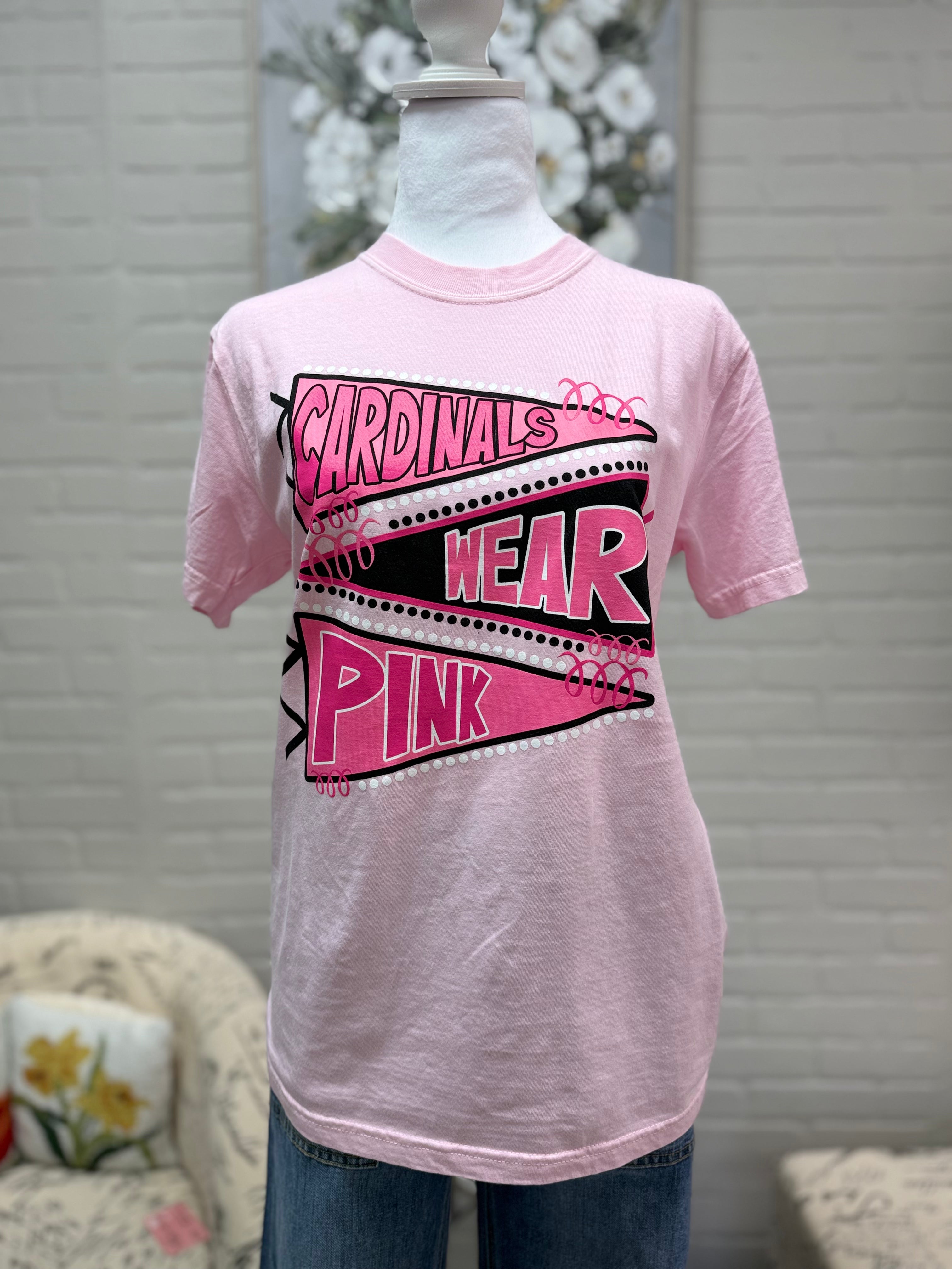 Cardinals Wear Pink Tee