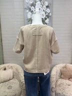 Khaki Washed Ribbed Shirt