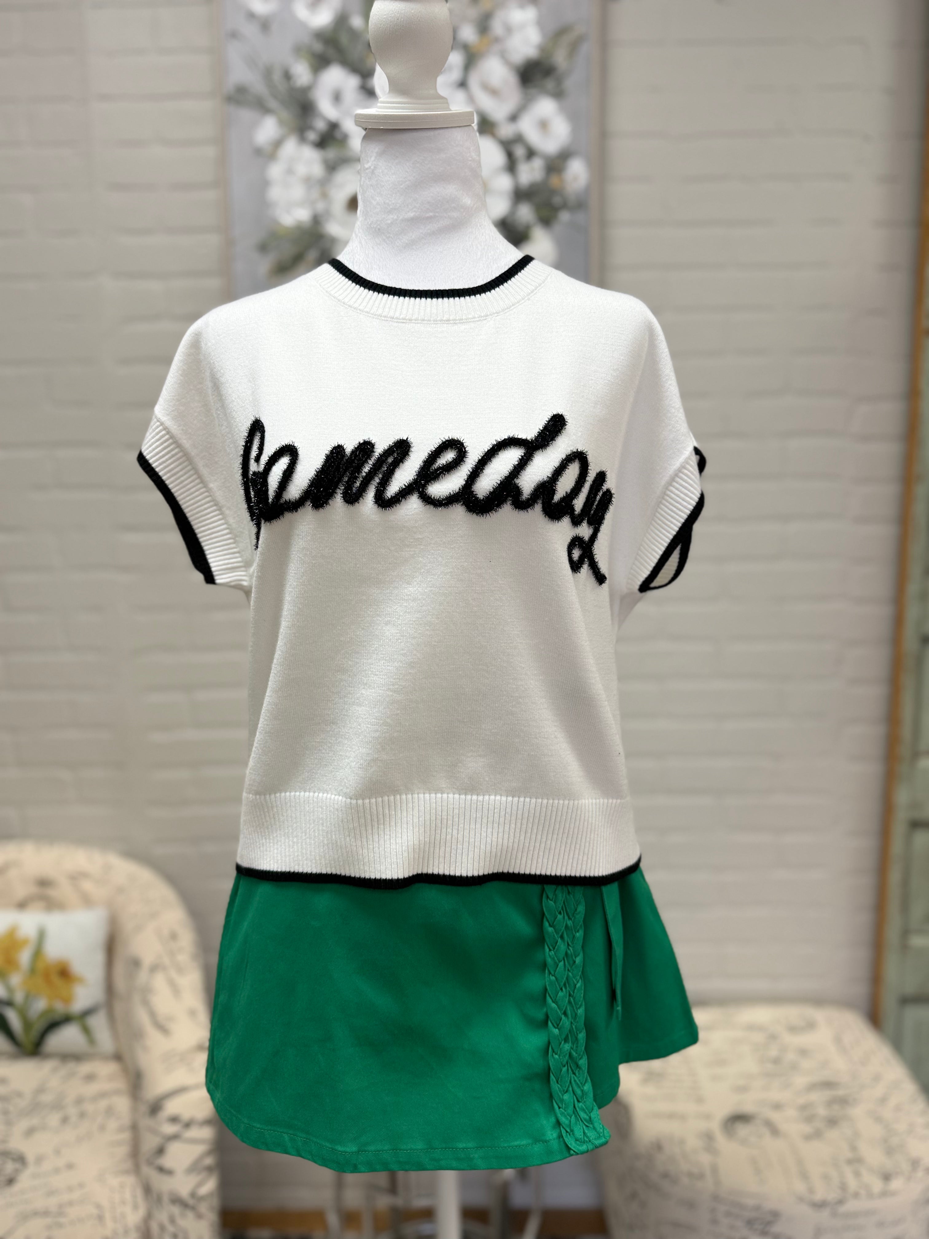 White Gameday Sweater