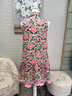 Collared Pink Floral Dress