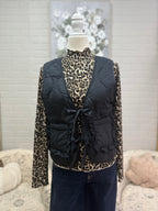 Black Quilted Vest