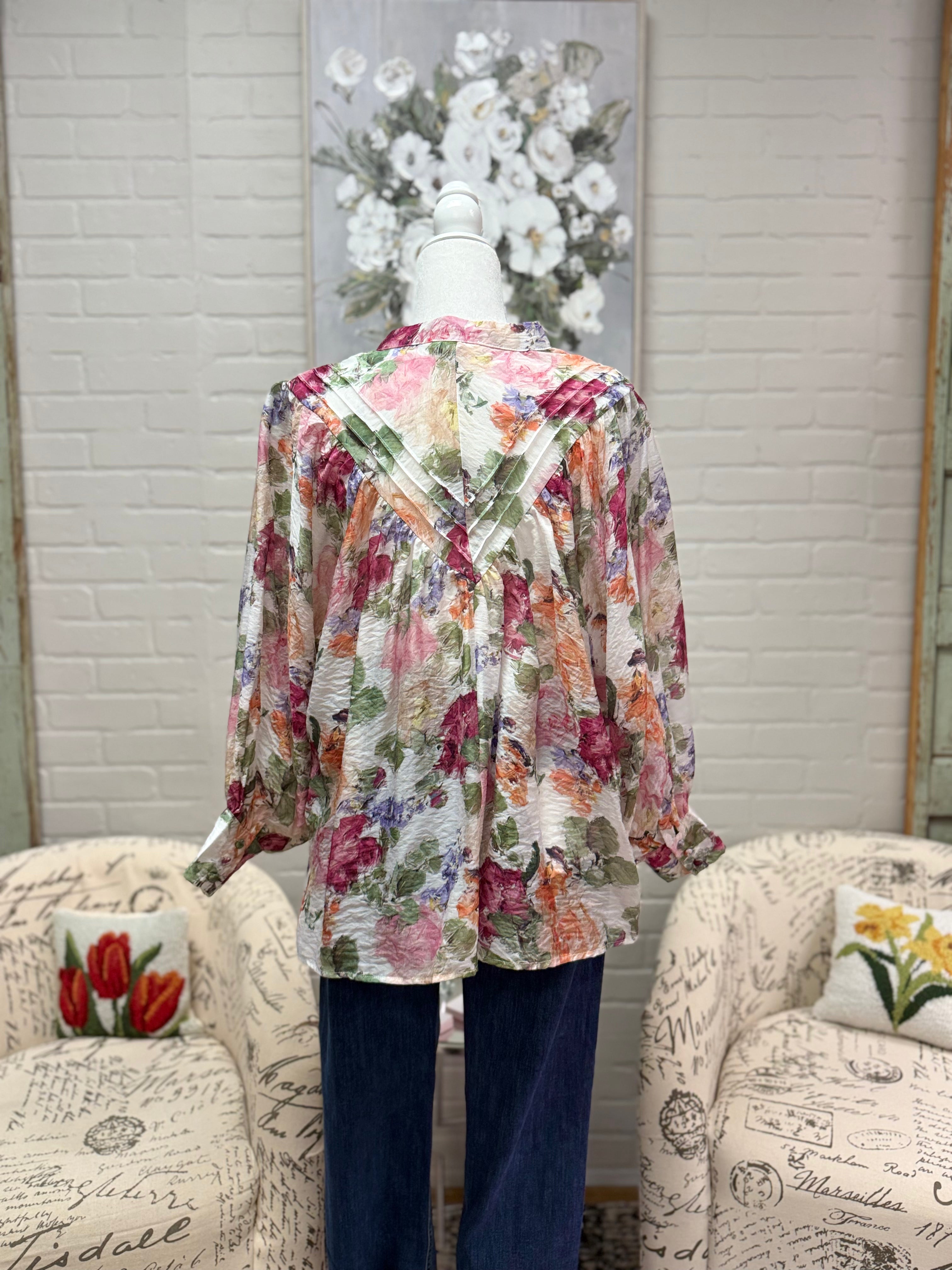 Floral Long Sleeved Blouse