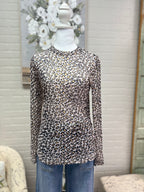 Leopard Mesh Top