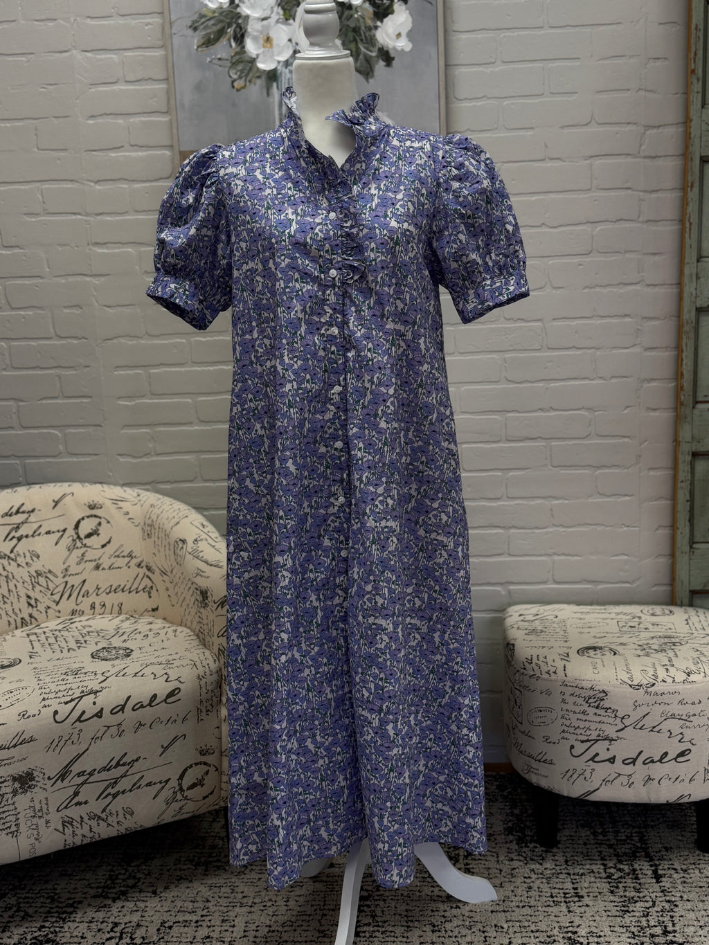 Lavender Button Down Dress