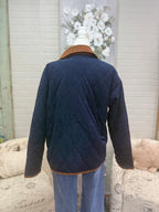 Navy Quilted Jacket