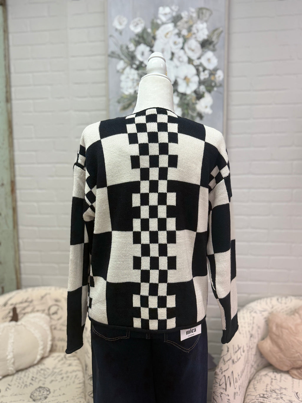 Checkered Cardigan