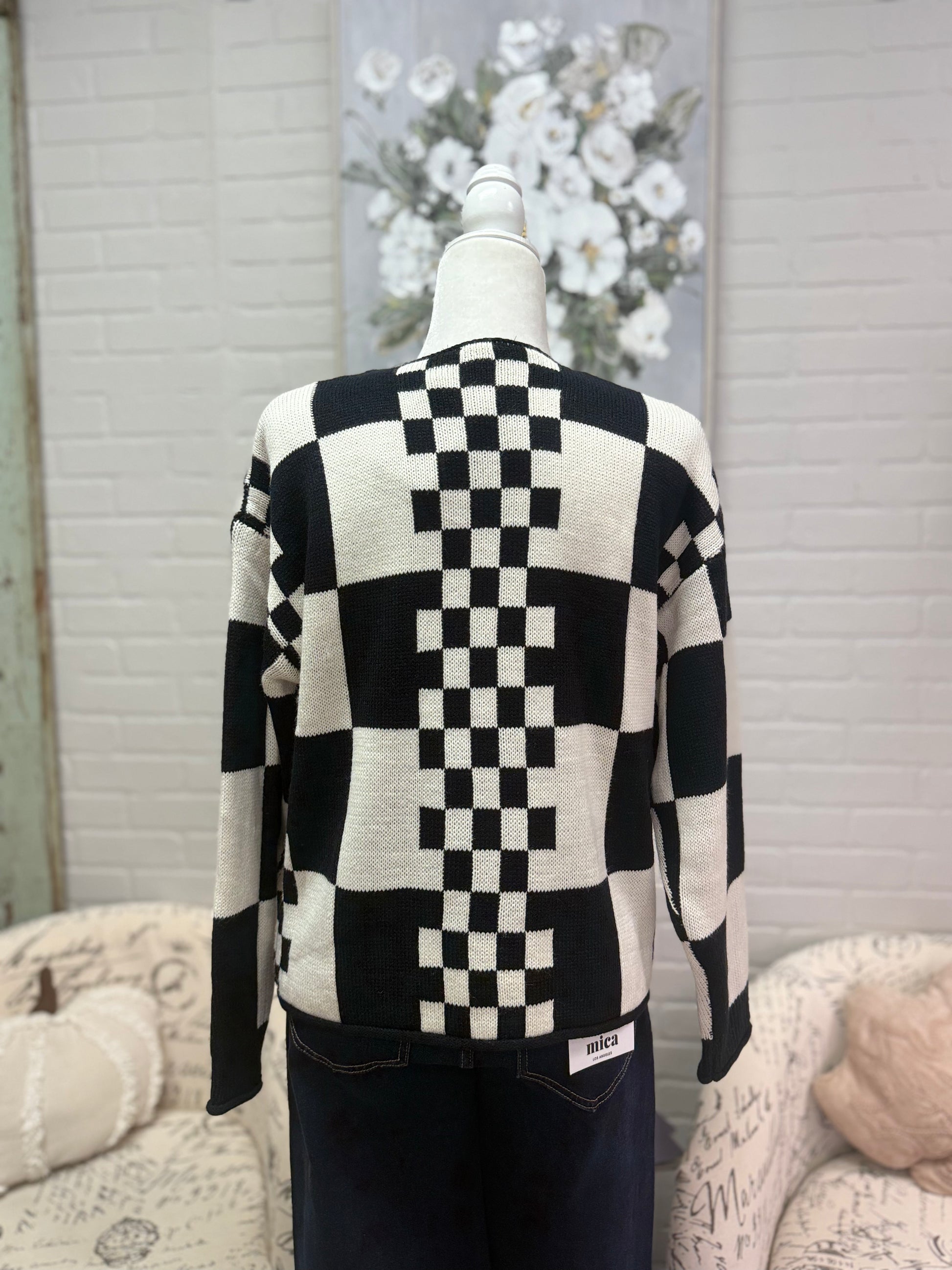 Checkered Cardigan
