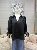 Black Tie Sleeve Top