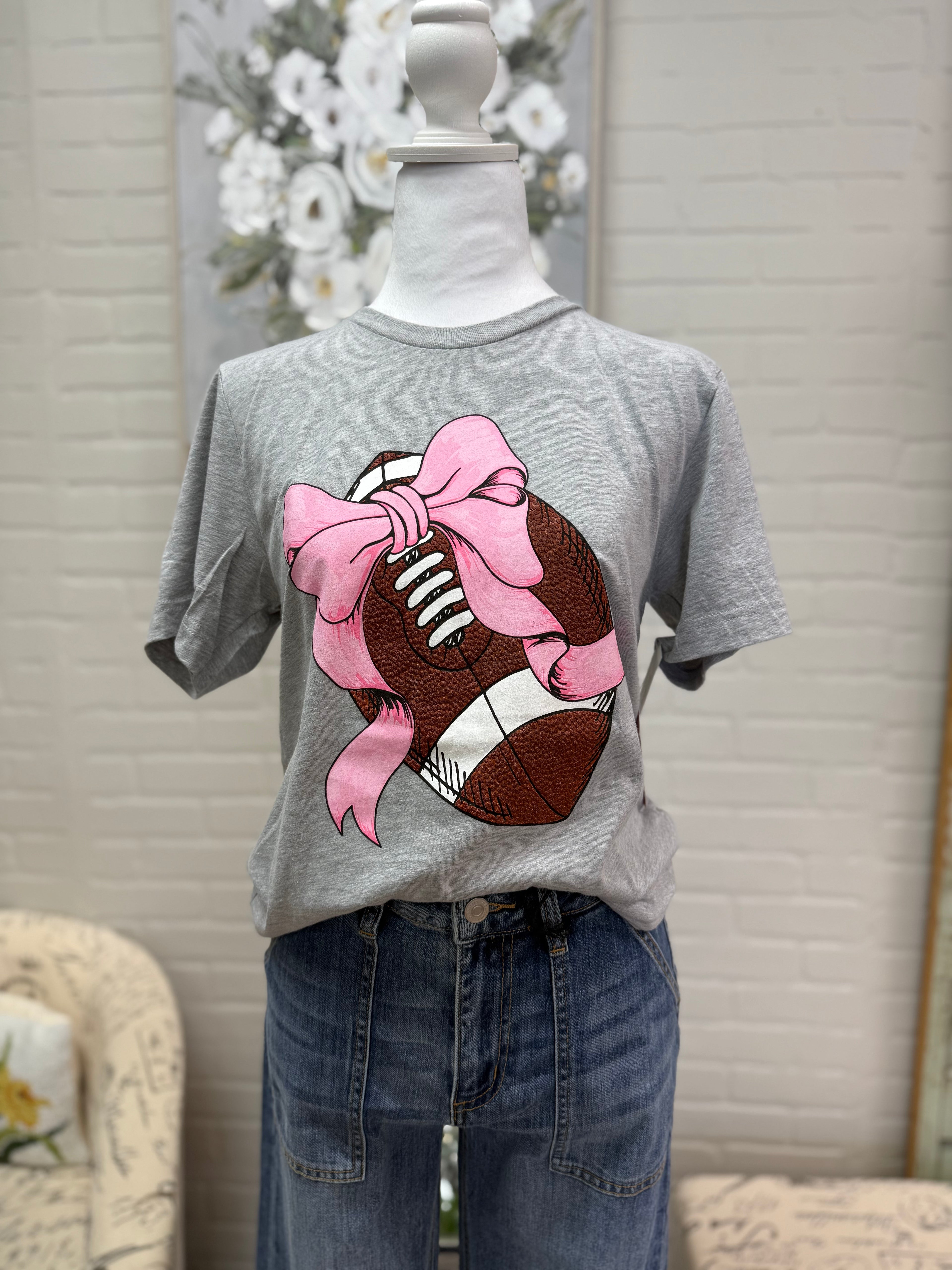 Football Bow Tee