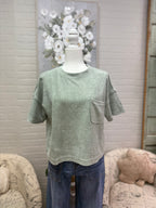 Sage Washed Ribbed Shirt