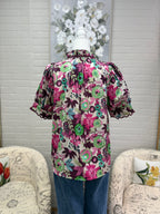 Plum Multi-Floral Top