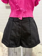 Black Pleated Short