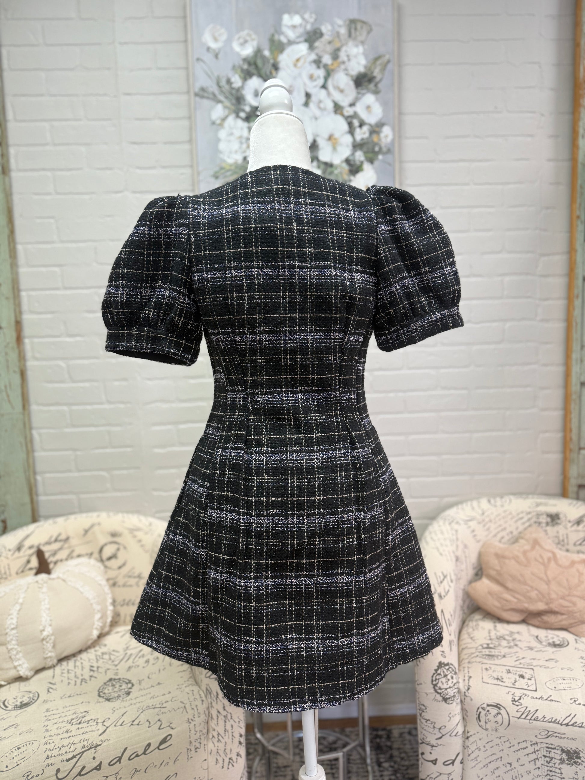 Black Plaid Dress
