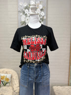 Distressed Leopard Cardinals Tee