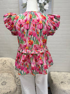 Tullip Flutter Sleeve Top