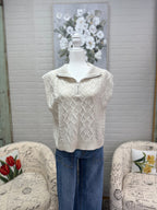 Cream Cable Knit Sweater