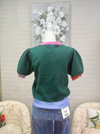 Green Colorblock Sweater