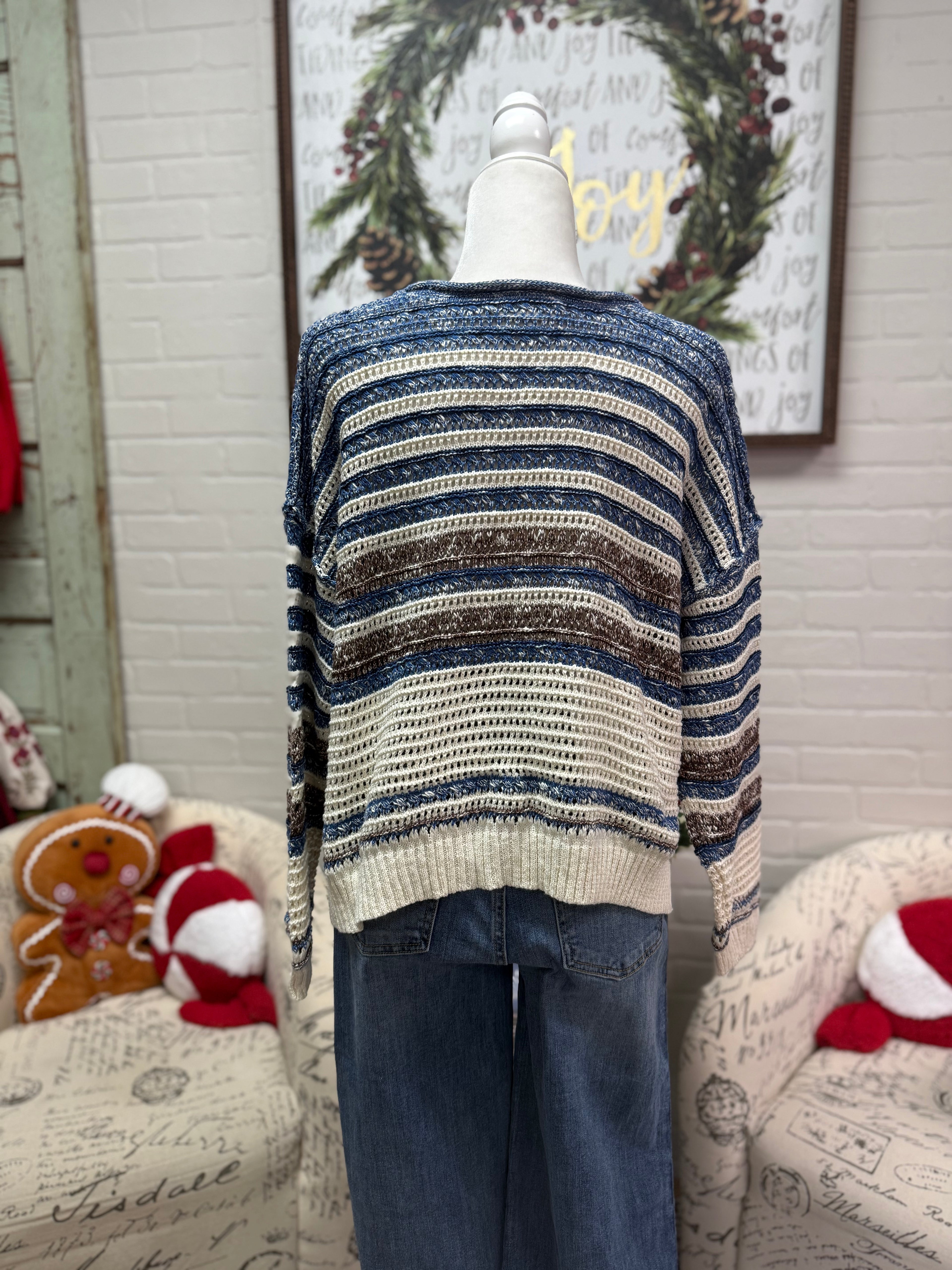 Navy Stripe Sweater