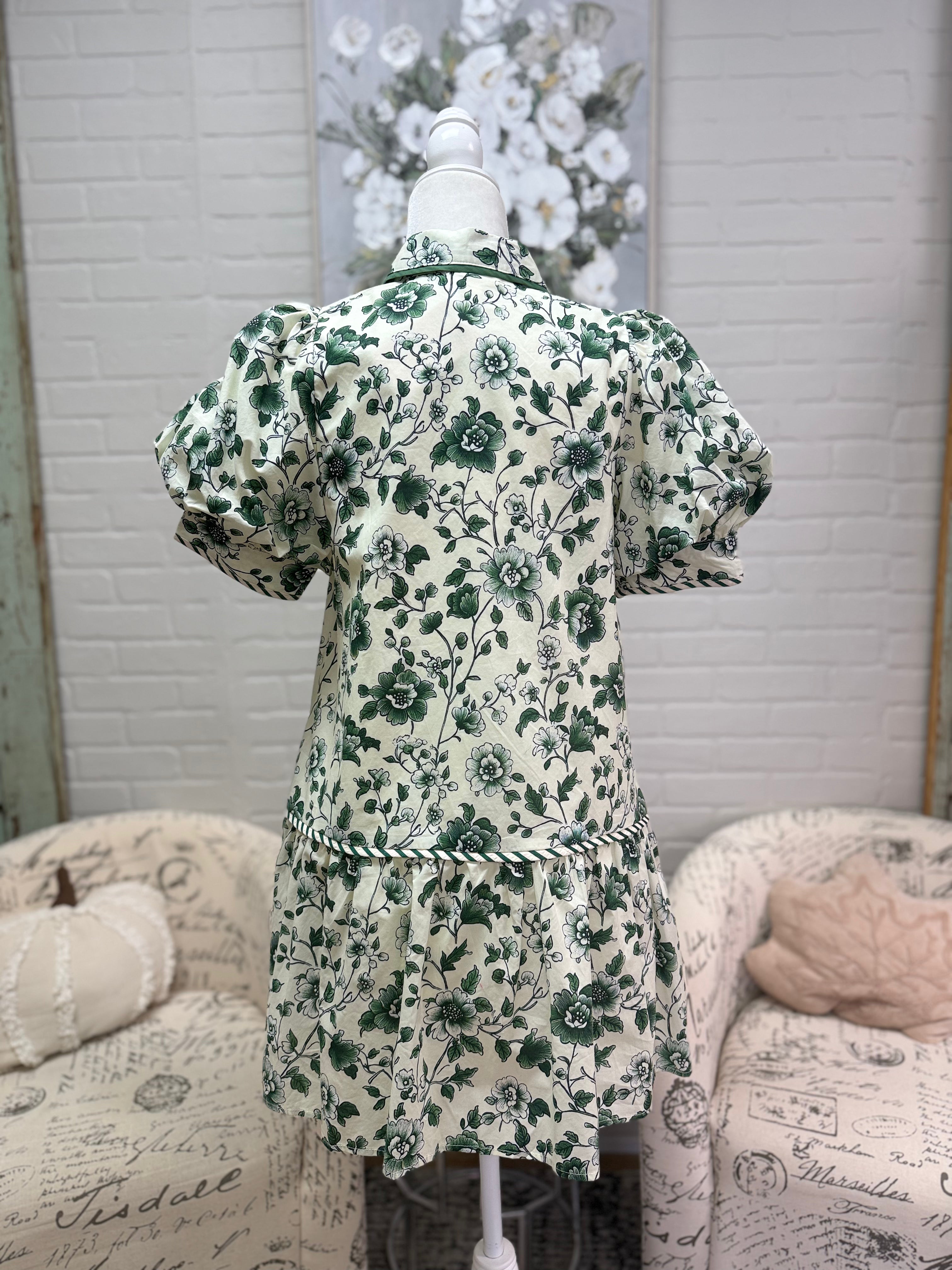 Green Floral Dress