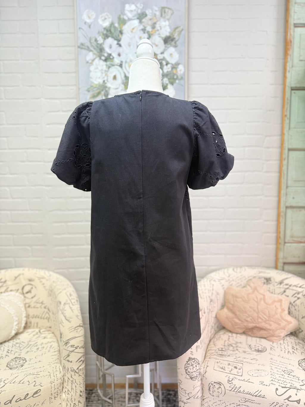 Black Eyelet Dress