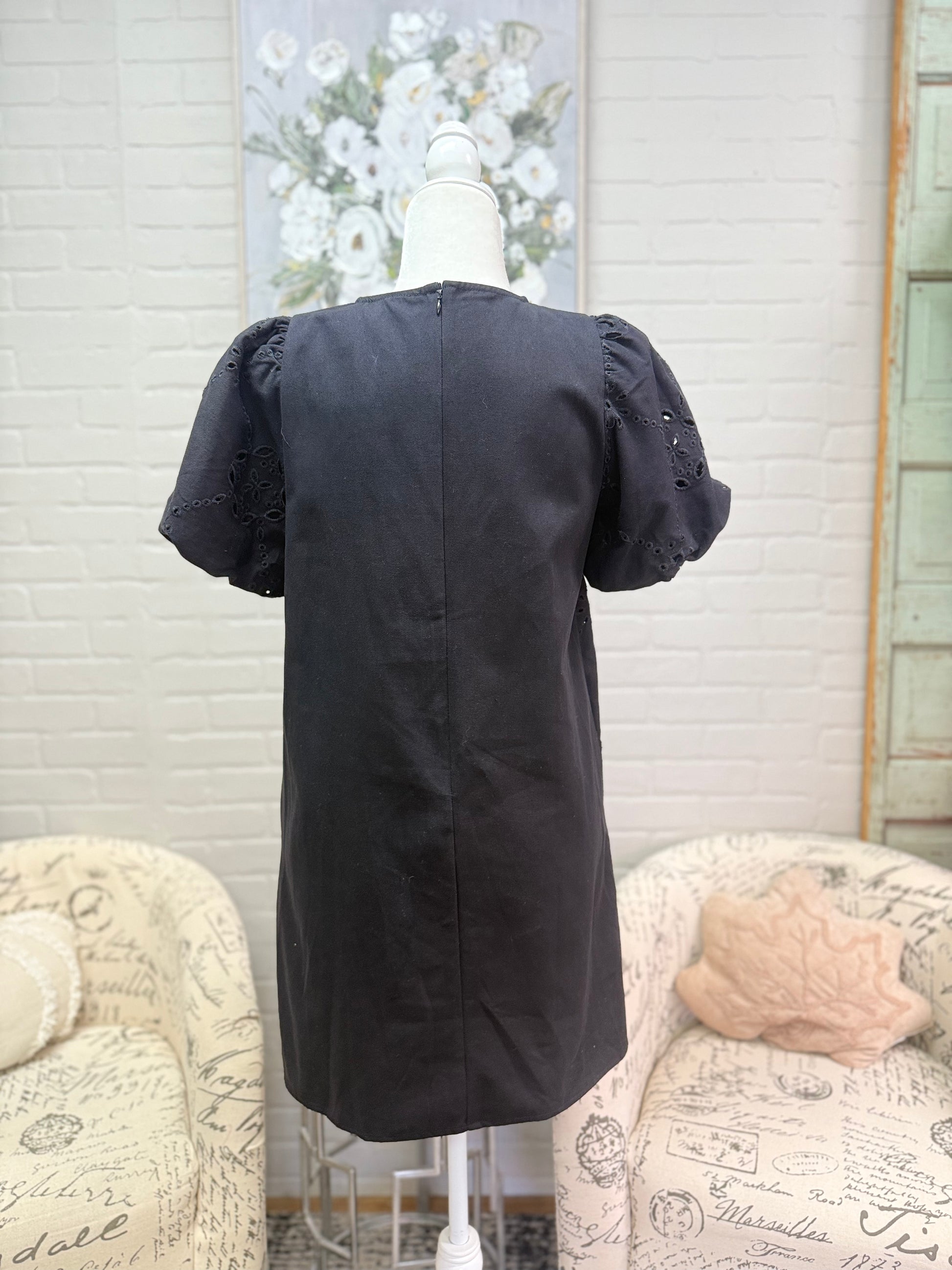 Black Eyelet Dress