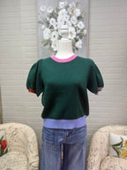Green Colorblock Sweater