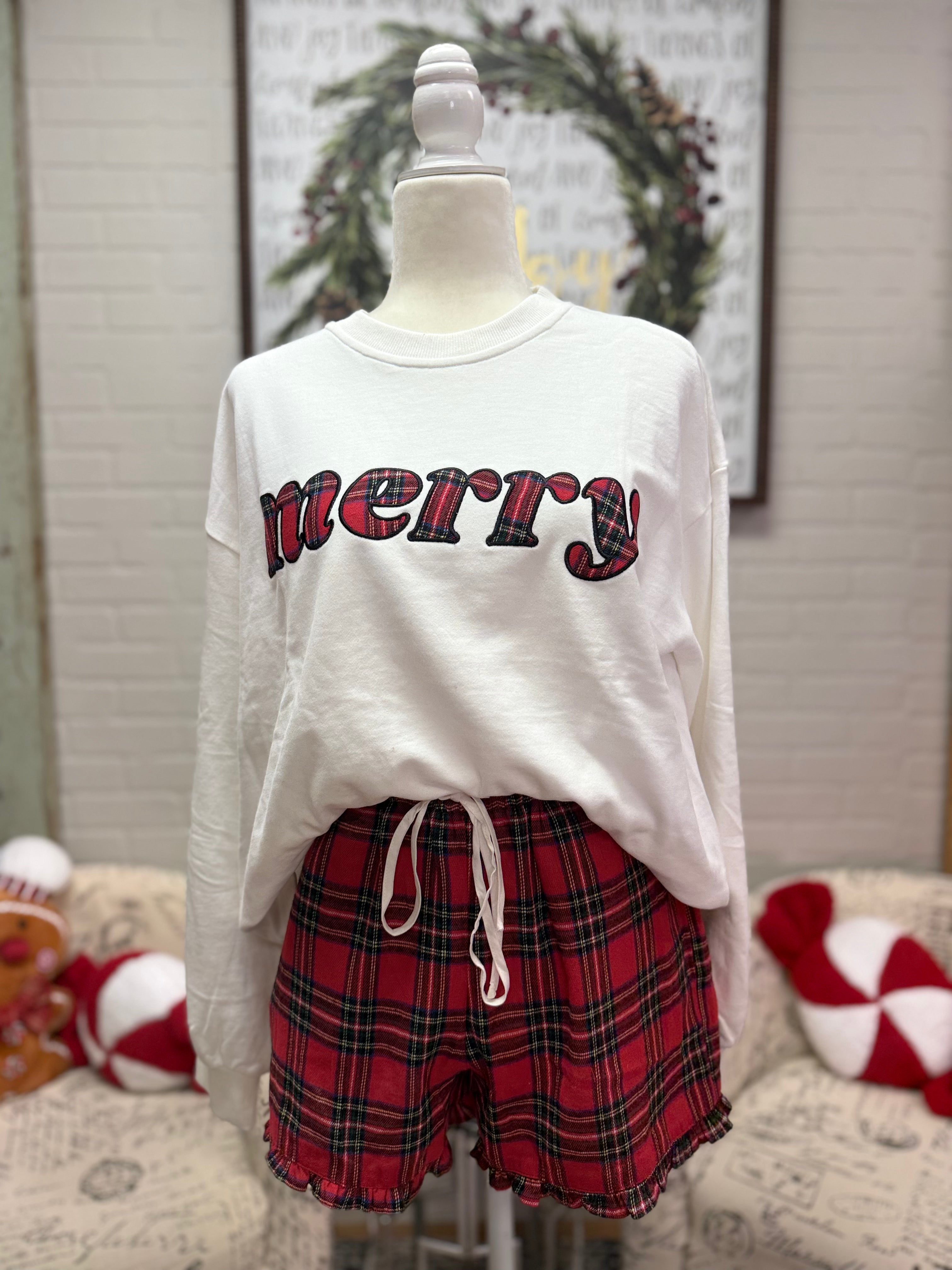 Red Flannel Sleep Shorts