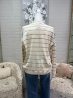 Cream & Mint Stripe Sweater