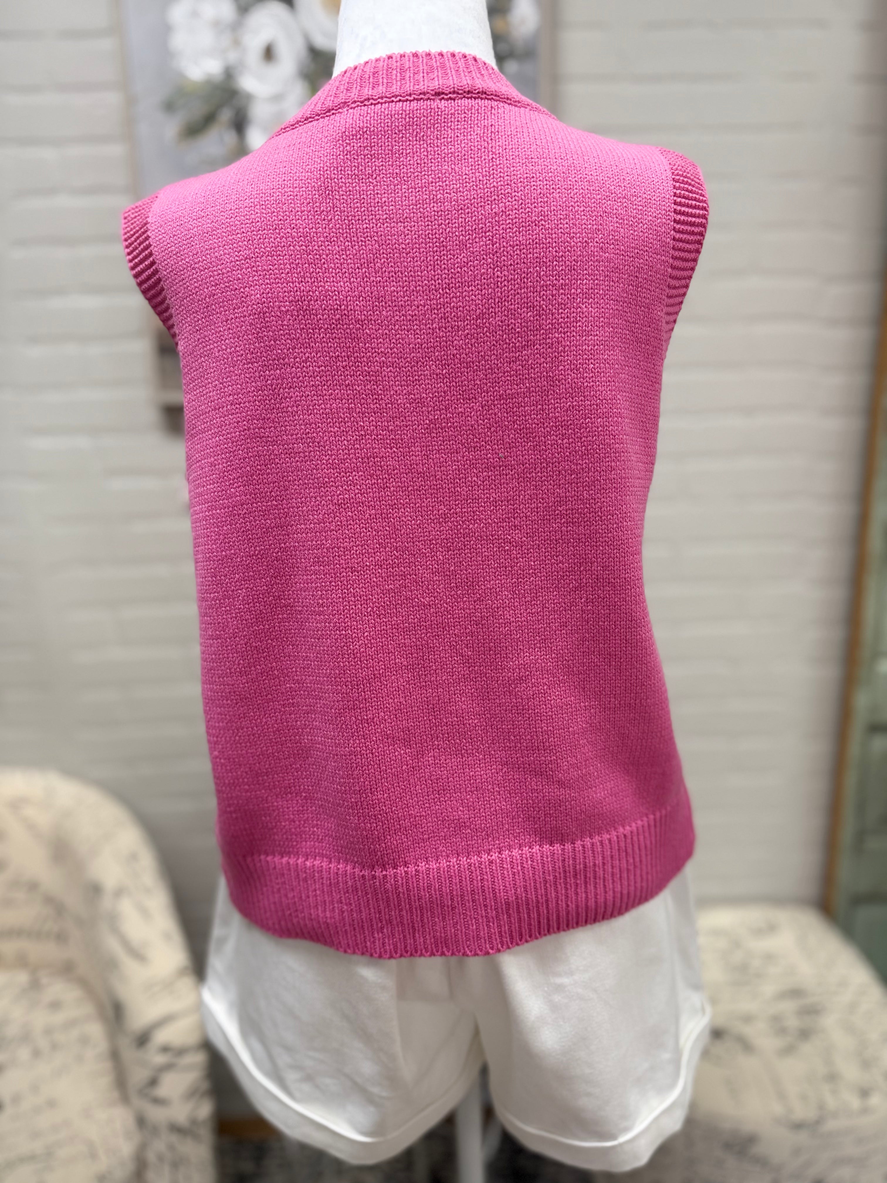 Pink Laced Up Sweater