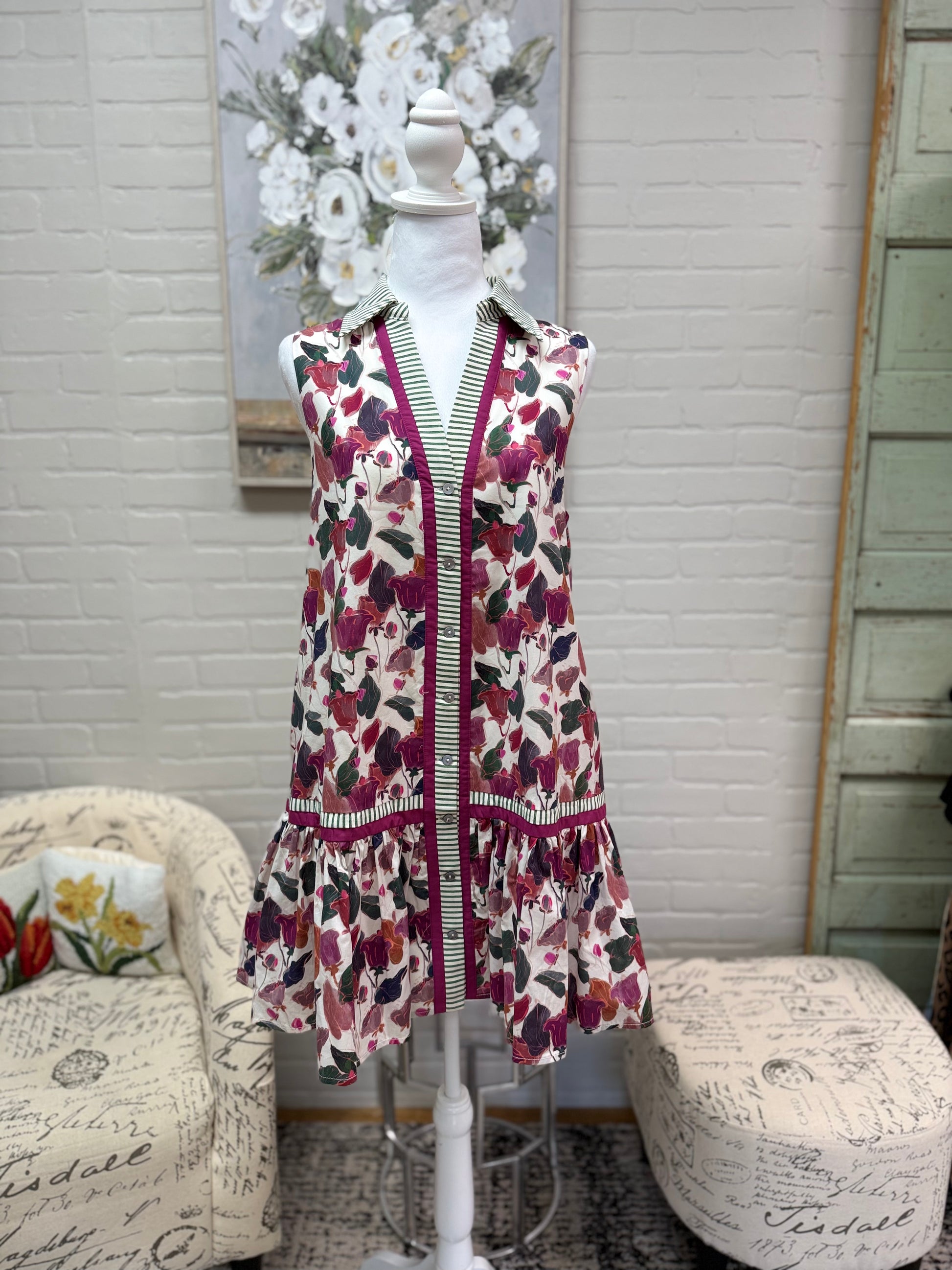 Plum Floral Dress
