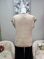 Oatmeal & Black Textured Sweater