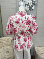 Fuchsia Floral Top