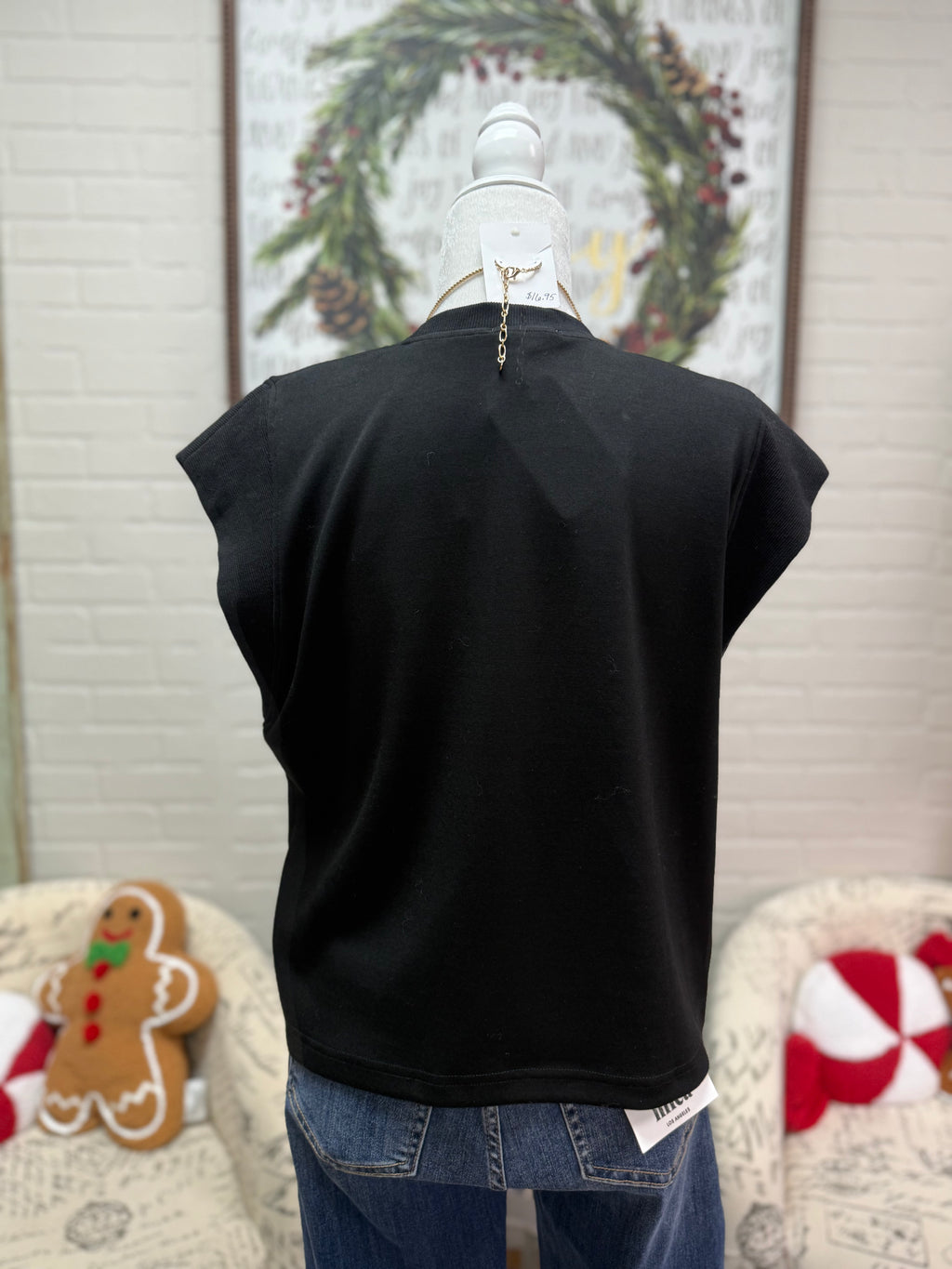 Black Drawstring Top