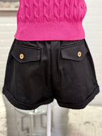 Black Pleated Short