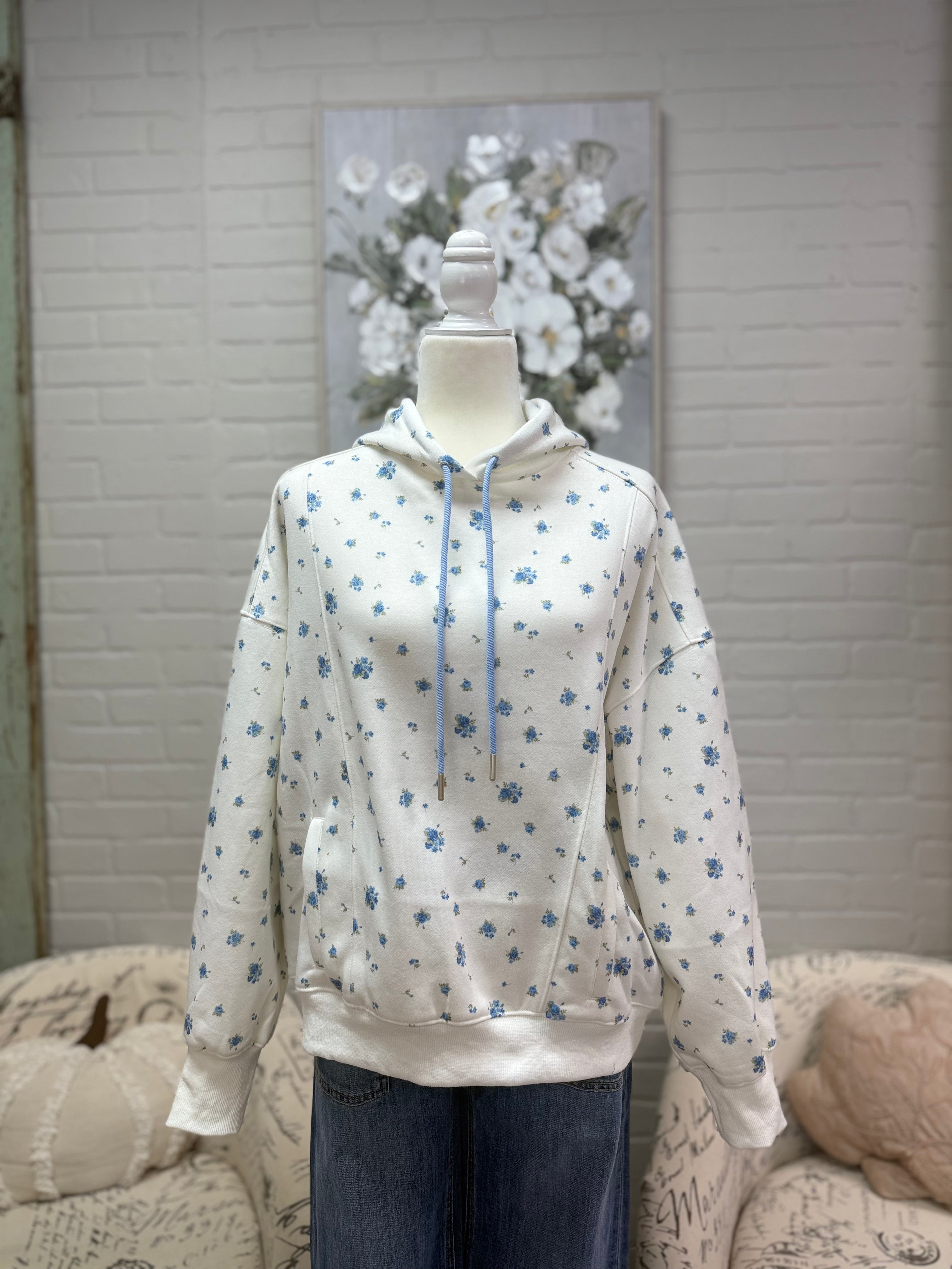 Ditsy Floral Printed Hoodie